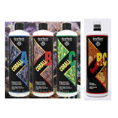 Grotech pack Corall A, B, C + 1000ml ReefClear